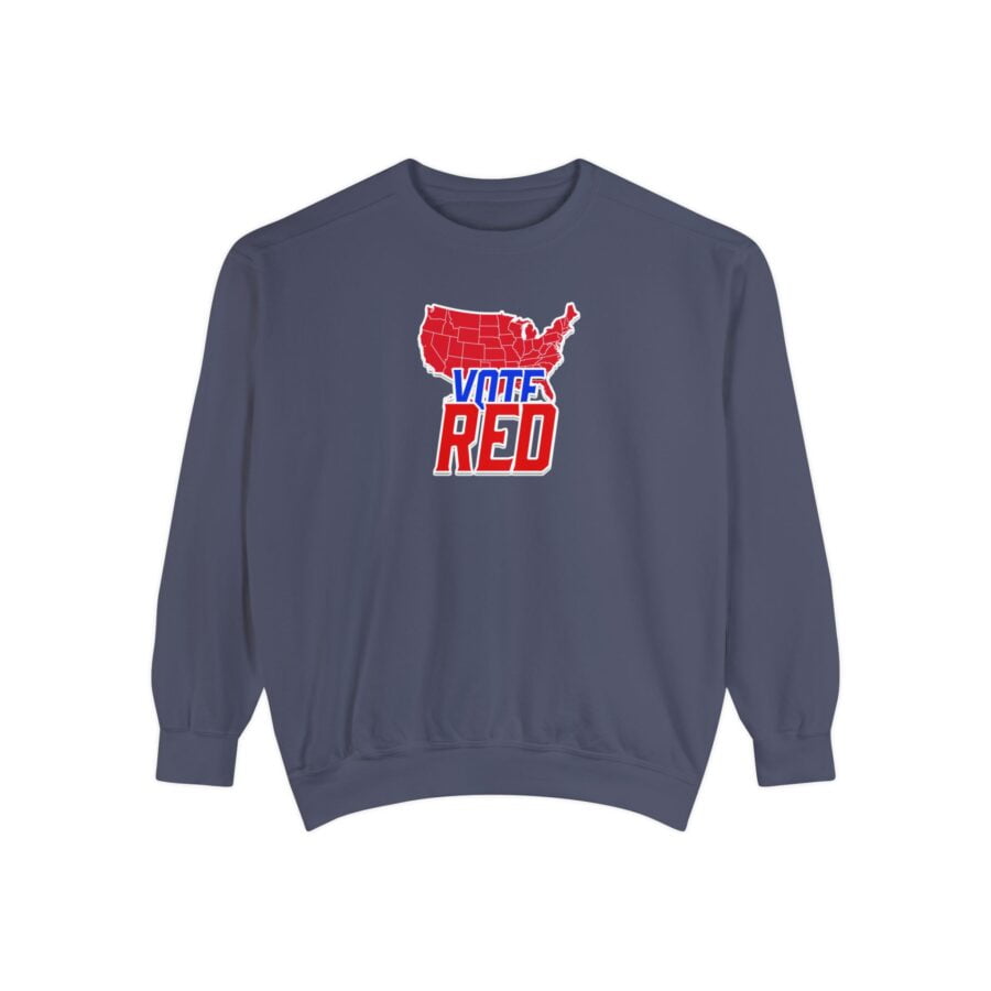 Vote Red | Unisex Garment-Dyed Sweatshirt - Image 9