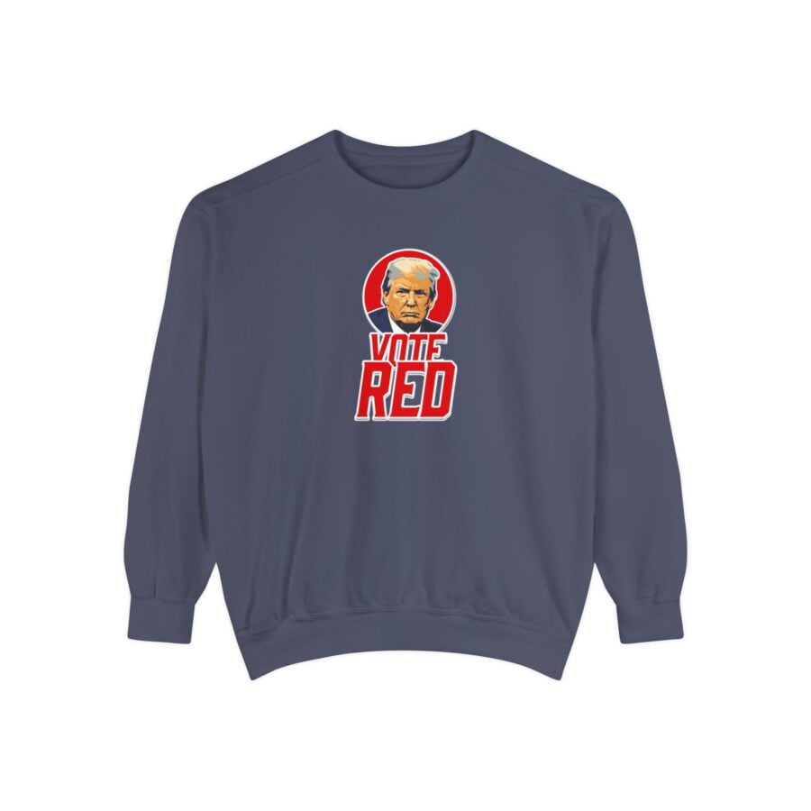 Vote Red | Unisex Garment-Dyed Sweatshirt - Image 9