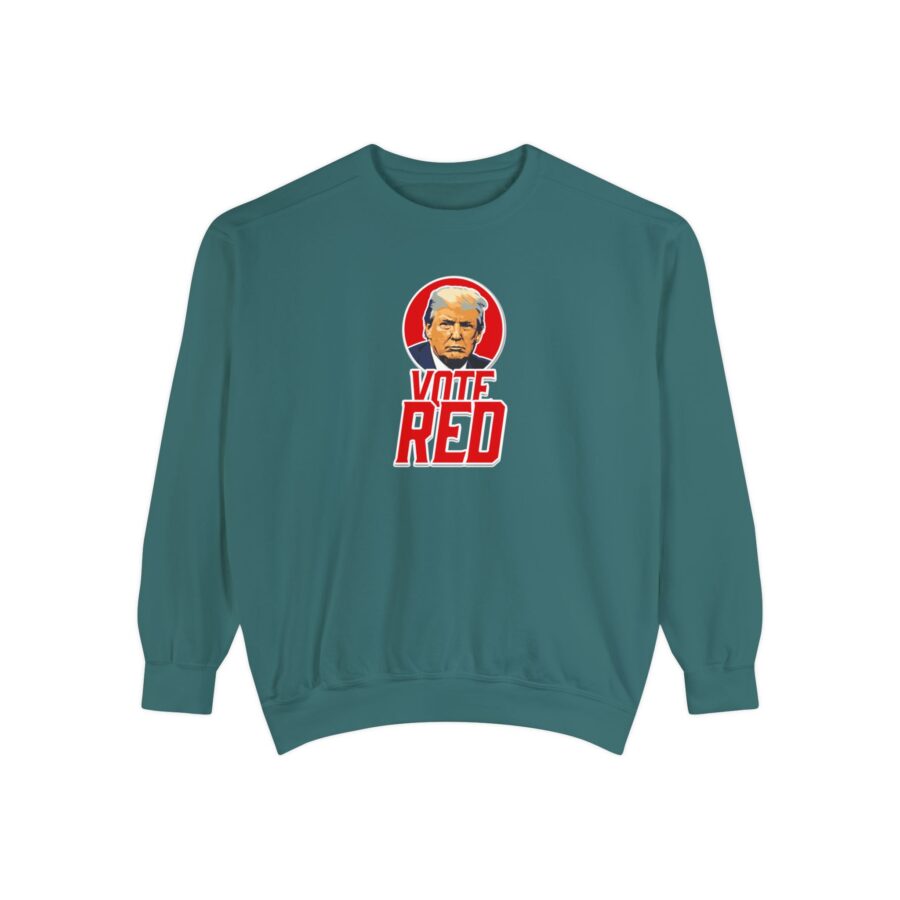 Vote Red | Unisex Garment-Dyed Sweatshirt - Image 5
