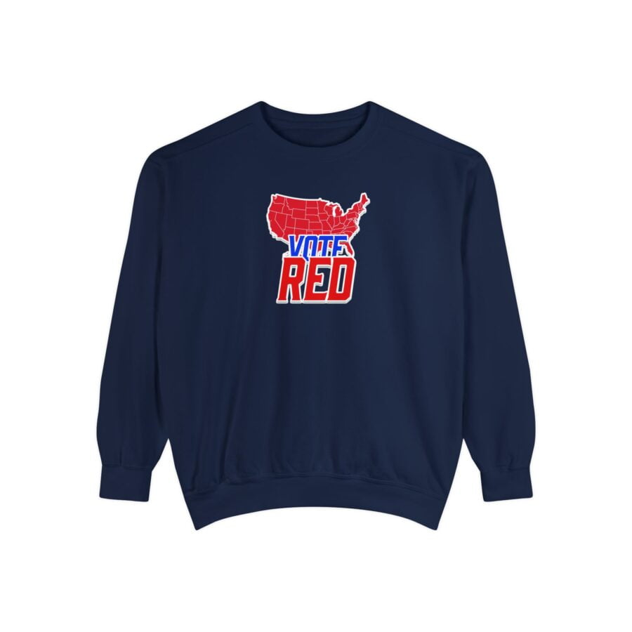 Vote Red | Unisex Garment-Dyed Sweatshirt - Image 21