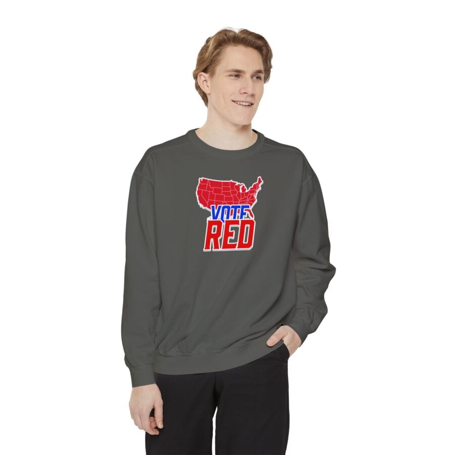 Vote Red | Unisex Garment-Dyed Sweatshirt - Image 19