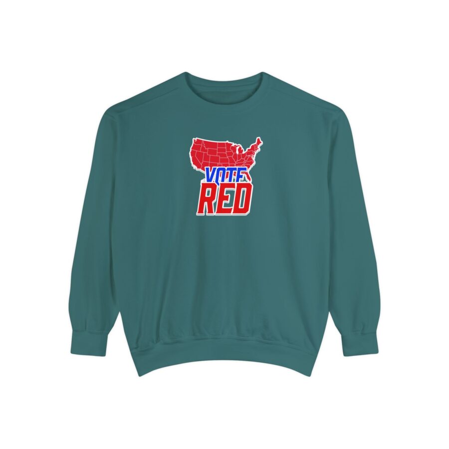 Vote Red | Unisex Garment-Dyed Sweatshirt - Image 5