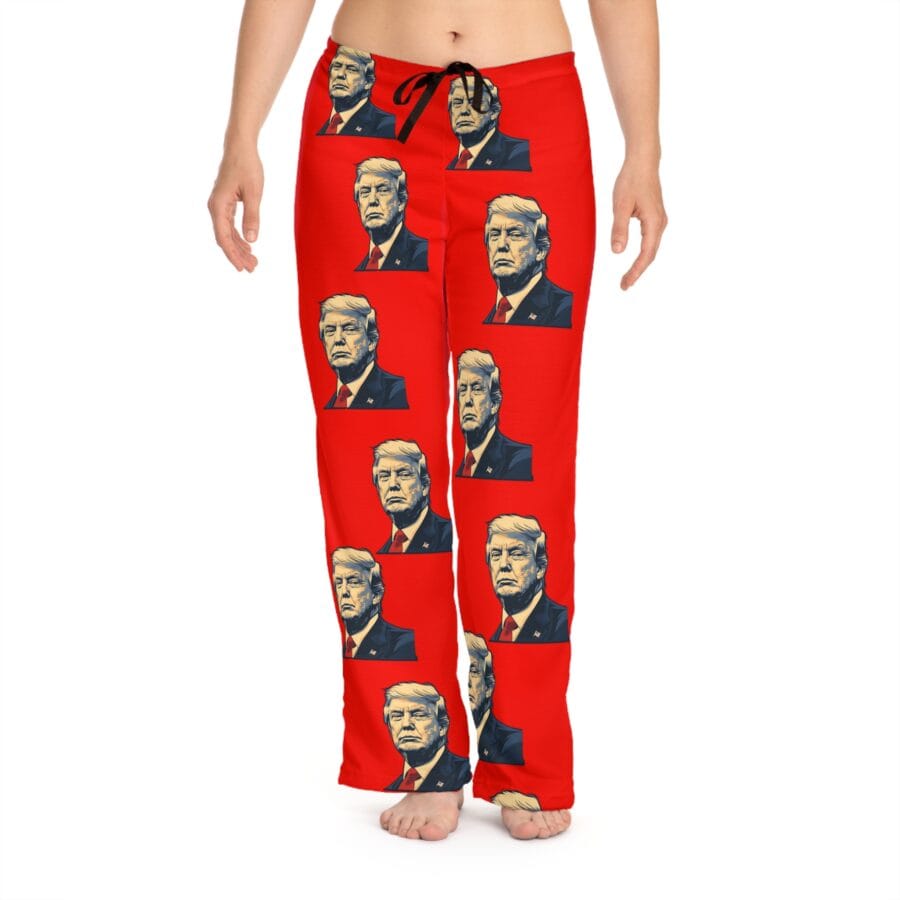 Women's Pajama Pants (AOP) - Trump v2 - Image 3